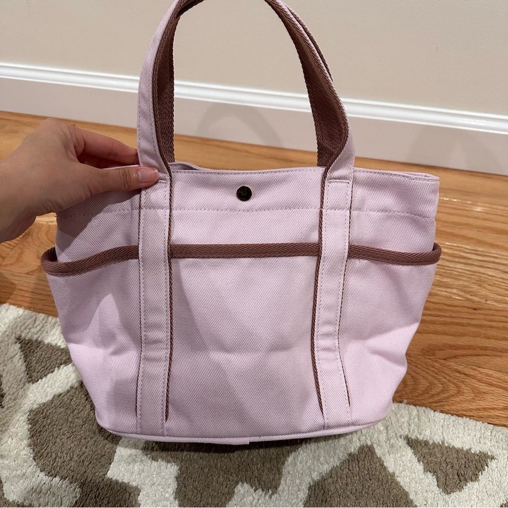NWT 6.5L Lululemon Daily Multi-Pocket Mini Cotton Canvas Tote Bag Blissful Pink - Picture 6 of 10